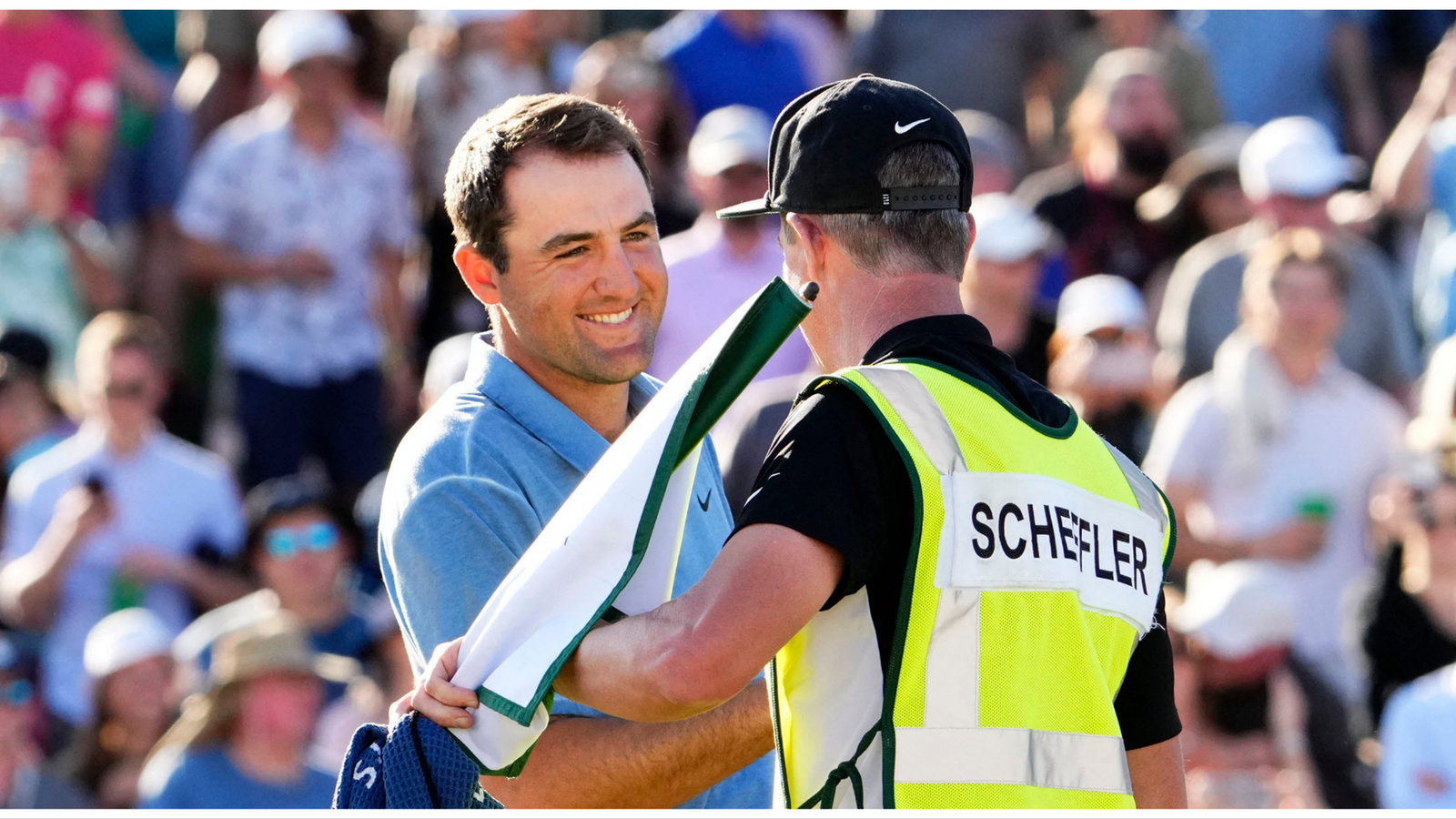 WATCH: Hot mics pick up Scottie Scheffler's caddie letting rip! "My bad there" 